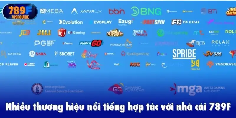 Nhiều thương hiệu nổi tiếng hợp tác với nhà cái 789F