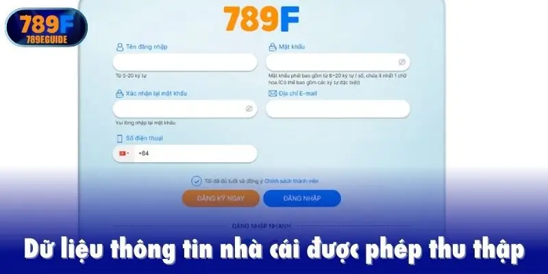 Dữ liệu thông tin nhà cái được phép thu thập