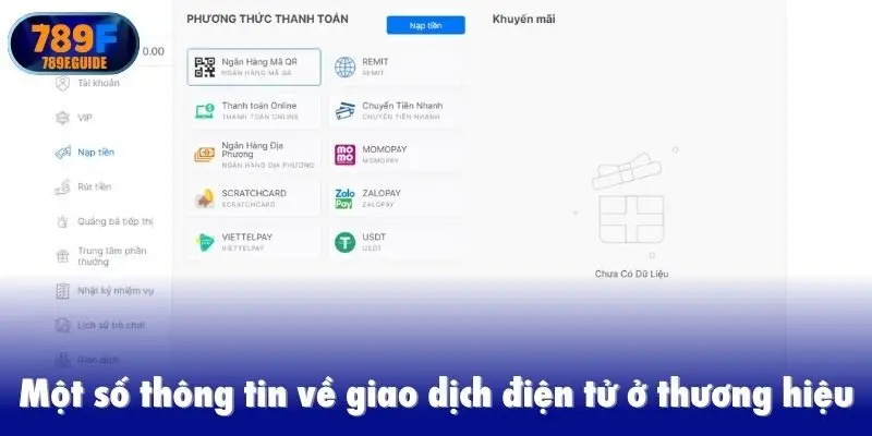 Một số thông tin về giao dịch điện tử ở thương hiệu